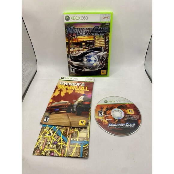 Midnight Club: Los Angeles (Microsoft Xbox 360, 2008) CIB w/Map & Manual - Picture 1 of 2